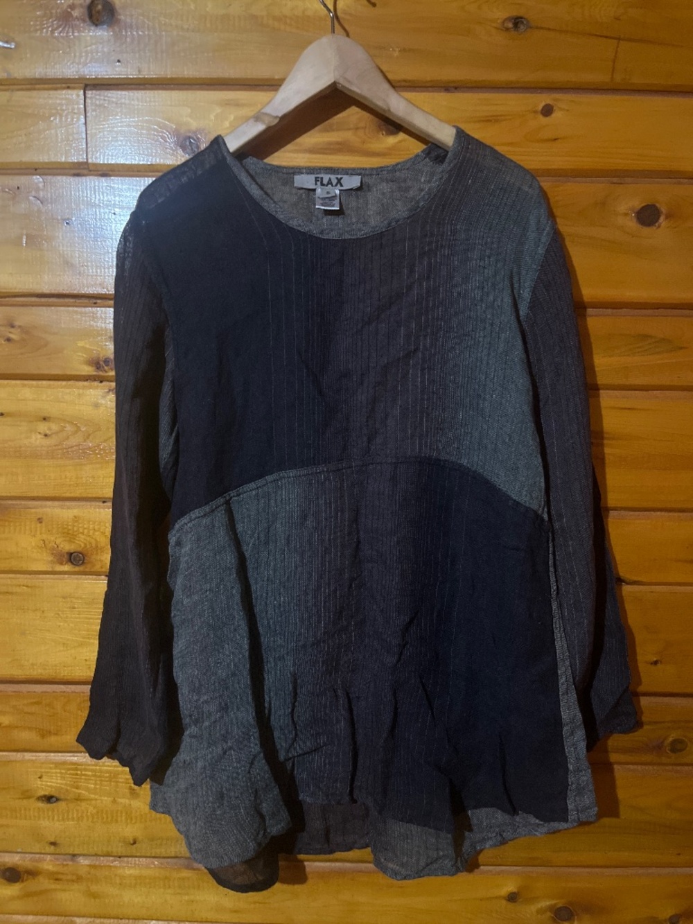 Flax 100% Linen Tunic Lightweight grey gray brown black Lagenlook